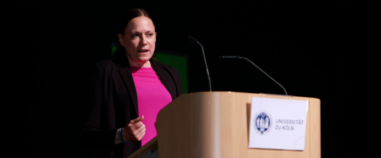 Alumni speaker Dr. Daniela Büchel during the Graduation Ceremony 2024