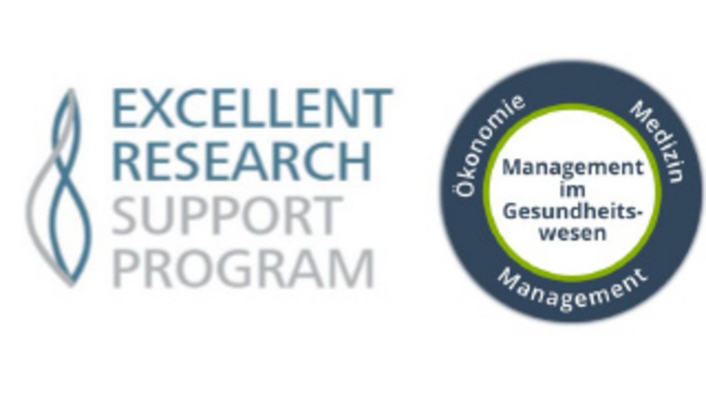 Logos des Excellent Research Support Programmes der Universität zu Köln und des Seminars für ABWL und Management im Gesundheitswesen der WiSo-Fakultät