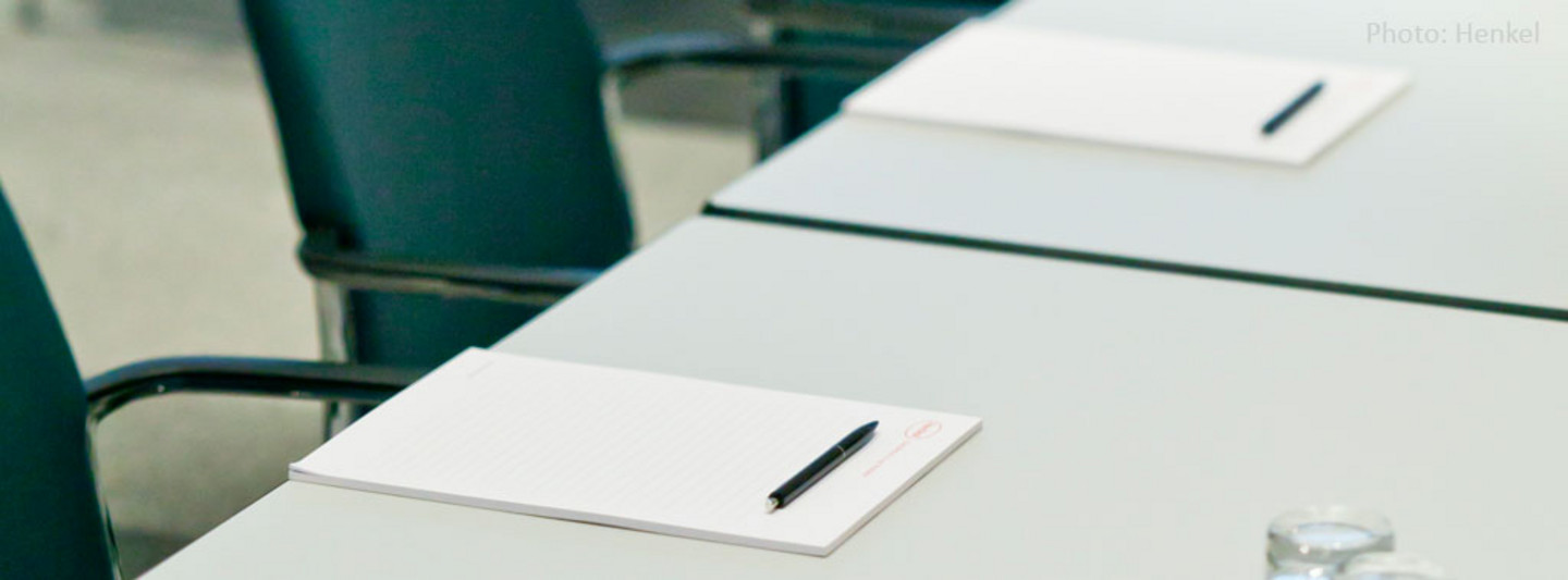 Picture of a table with pen and paper