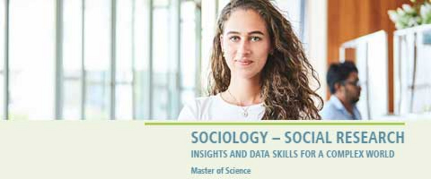 Programme-keyvisual with lettering Sociology – social research insights and data skills for a complex world master of science