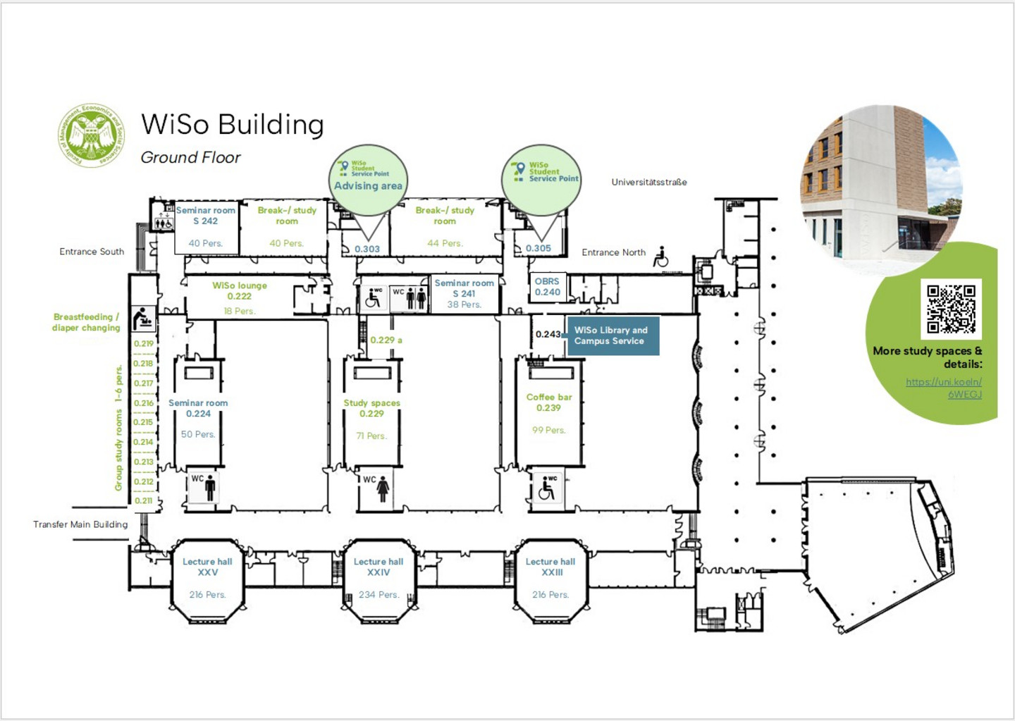 Site Plan Study Spaces WiSo Building