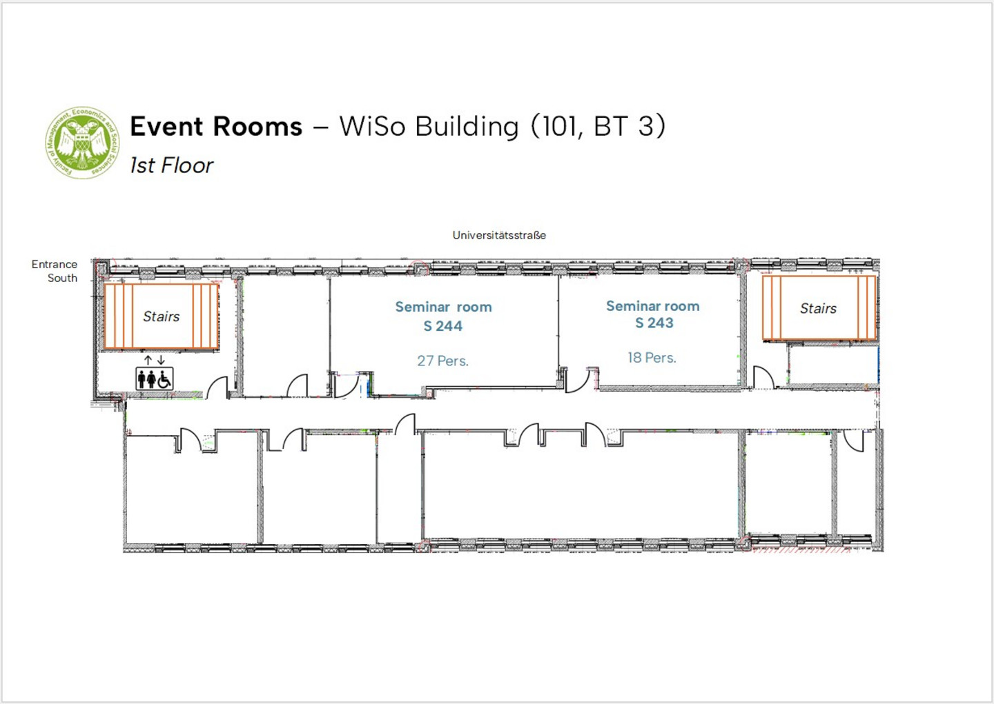 Site Plan of WiSo Event Rooms
