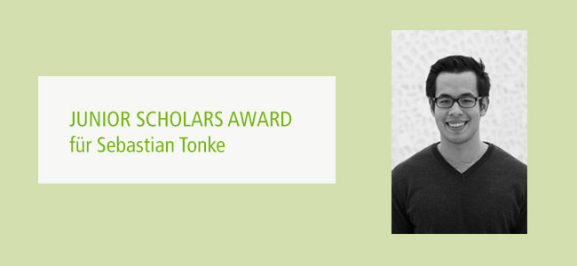 Junior Scholars Award für Sebastian Tonke