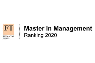Logo Finacial Times mit Wortmarke Master in Management Ranking 2020