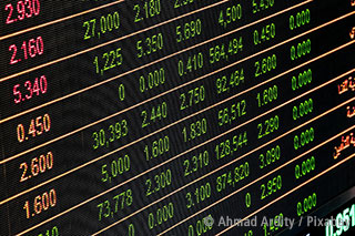 digitale Börsenkursanzeige 