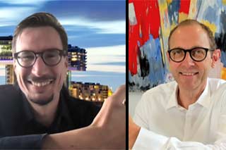 virtueller Handshake Professores Markus Weinmann und Ulrich Thonemann