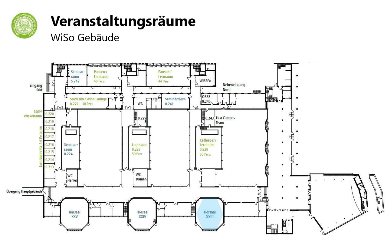 [This content is not available in "Englisch" yet] WiSo Veranstaltungsräume Hörsaal XXIII Schmalenbach Hörsaal