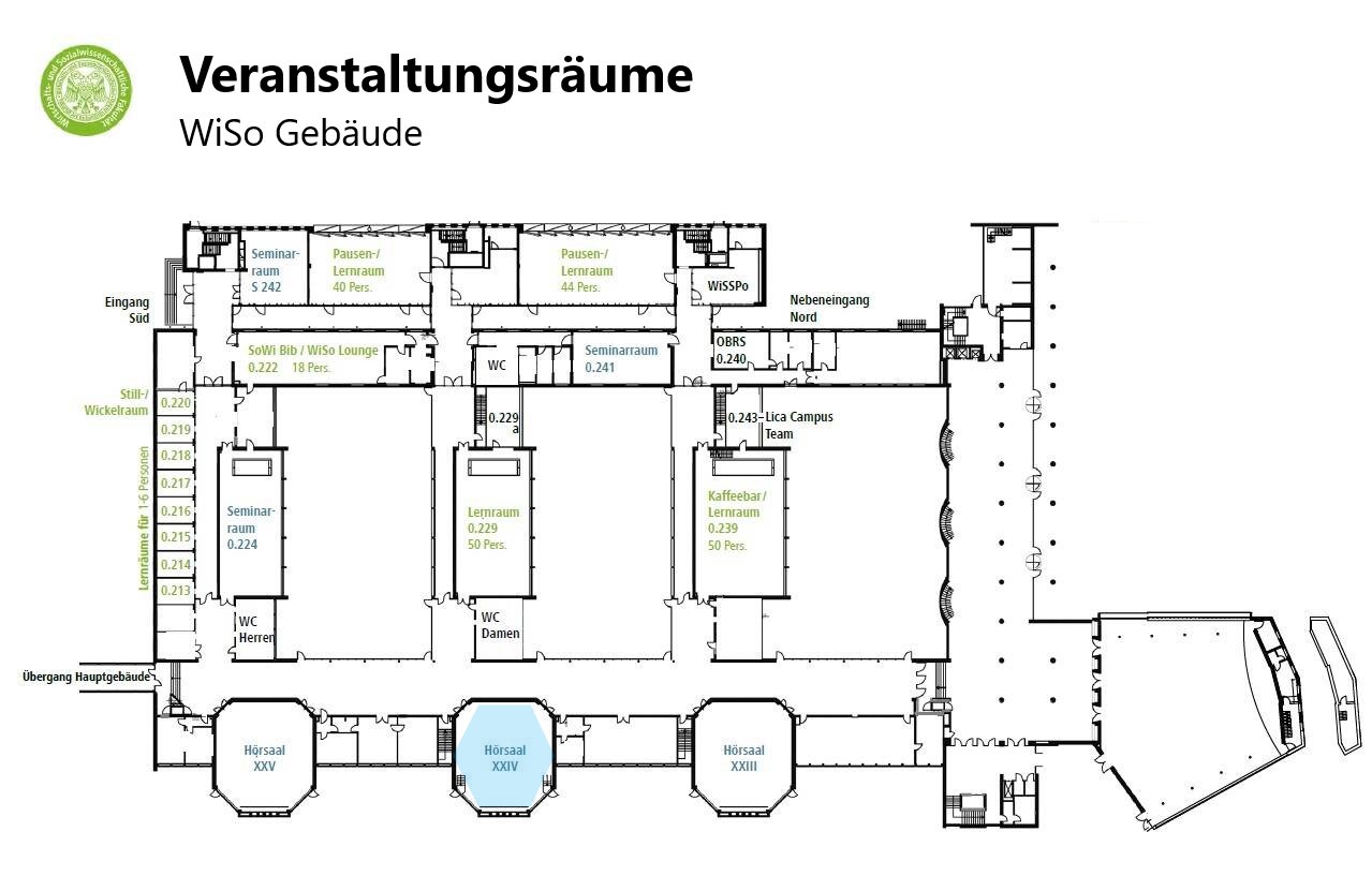 [This content is not available in "Englisch" yet] WiSo Veranstaltungsräume Hörsaal XXIV René König Hörsaal